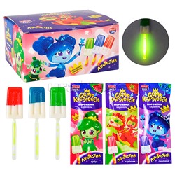 Карамель на неоновой палочке "Лучистик Мороженое" ассорти (Семь Королевств) 10гр*30шт