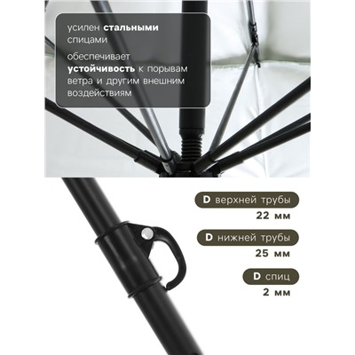 УЦЕНКА Зонт пляжный maclay, c УФ-защитой, d=240 см, h=220 см