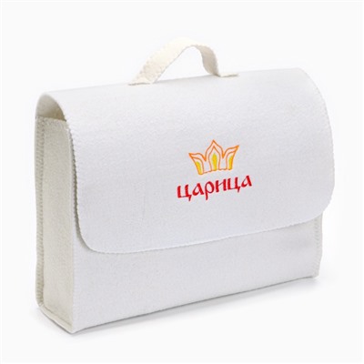 Набор для бани и сауны «Царица», 5 предметов: шапка, коврик, рукавица, тапочки, портфель, «Добропаровъ»