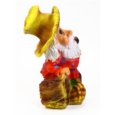 Садовая фигура из полистоуна «Гном - лесовик», 49×27×35 см