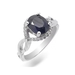 Кольцо из серебра сапфир, SL-RIC32