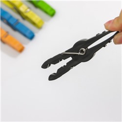 Прищепки бельевые на подвеске «Кубаночка», 8 см, 45 шт., цвет МИКС