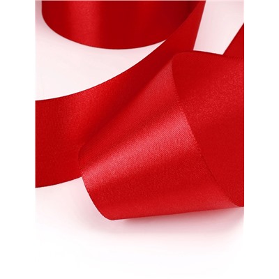 Лента атласная, 50 мм, 23±1 м, красная №26