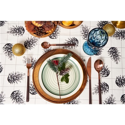 Скатерть «Этель» Christmas, 150×180 см, 100% хлопок, саржа 190 г/м²