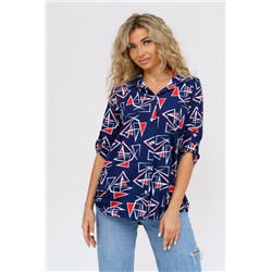 Рубашка 36767 (Сине-красный)