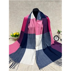Палантин в клетку из кашемира, мультицвет