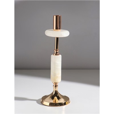 Подсвечник на 1 свечу «Рим», под золото, 10.5×10.5×31 см