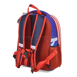 Рюкзак каркасный "Хоккей" формованный из полимеров, материал: нейлон, полиэстер, полноцветная печат, 2 отделения на молнии, 2 бегунка на каждой молнии, 1 вместительный боковой карман, светоотражатели , жесткая эргономичная спинка;  широкие, регулируемые п