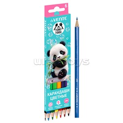 Карандаши цветные 6 цв. "Yummy Panda" 2М, диаметр грифеля 2,8 мм, шестигранные, в картонной коробке