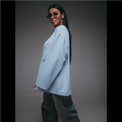 Свитшот женский Дабл (Небесный)