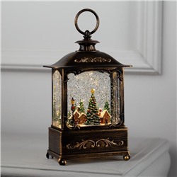 Светодиодная фигура «Новогодняя деревня» 14.5×22×8 см, пластик, батарейки ААх3 (не в комплекте), USB, свечение тёплое белое