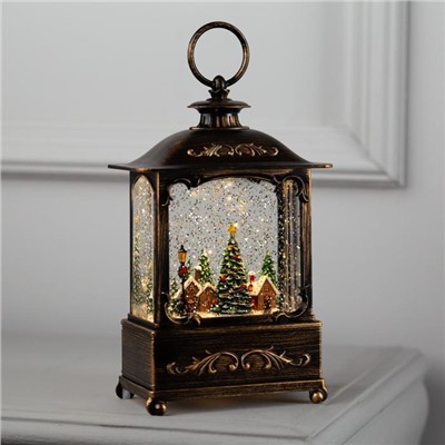 Светодиодная фигура «Новогодняя деревня» 14.5×22×8 см, пластик, батарейки ААх3 (не в комплекте), USB, свечение тёплое белое