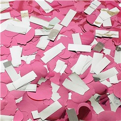 Пневмохлопушка CM015 Pink "Бэби-бум" / Baby Boom для Гендер Пати (Gender Party) (девочка, конфетти, фольга) 30см