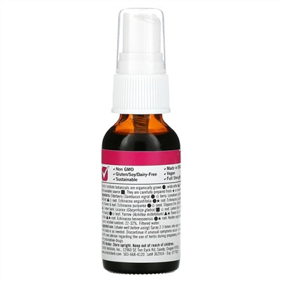 Eclectic Institute, Throat Spray, Lomatium Elderberry, 1 fl oz (30 ml)