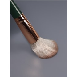 Набор кистей для макияжа Lillian, 14 предметов, футляр на завязках, зелёный, серый