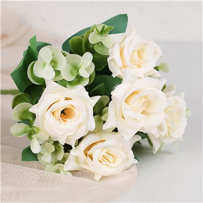 Цветок искусственный Букет роз 28 см / ZJ3170 /уп 2/600/