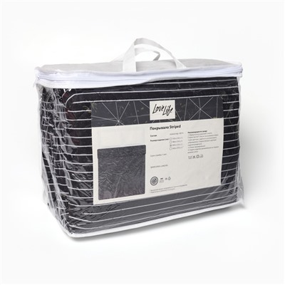 Покрывало LoveLife евро Striped 200×210±5 см, новосатин, 100%п/э
