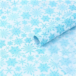 Упаковочная бумага на Новый год тишью «Снежинки», 50×70 см
