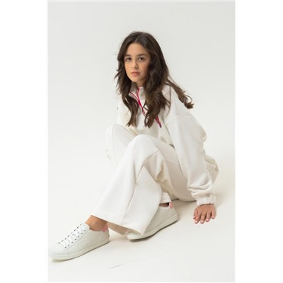 Костюм спортивный с зипкой 376MLK (Молочный)