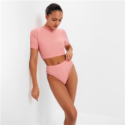 Купальник раздельный с топом женский MINAKU, размер 48, розовый
