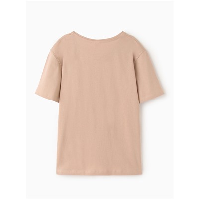 Футболка женская Ohana market, бежевая, размер 46