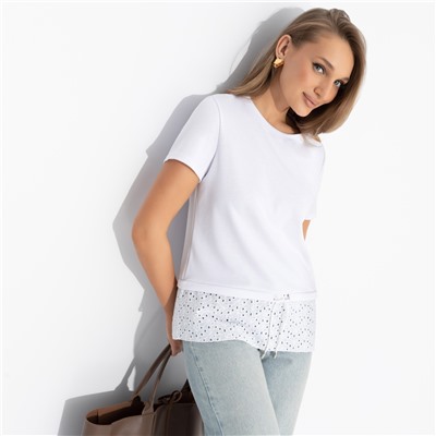 Футболка комбинированная, Романтика с перчинкой