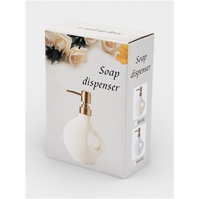 Дозатор для жидкого мыла Modern Gold, белый