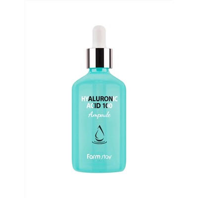 FARMSTAY - СЫВОРОТКА ДЛЯ ЛИЦА С ГИАЛУРОНОВОЙ КИСЛОТОЙ HYALURONIC ACID 100 AMPOULE, 100 ML