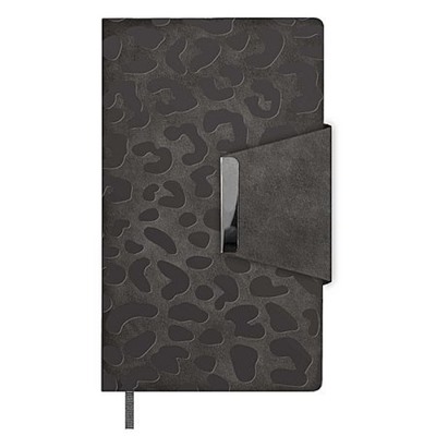 Ежедневник недатированный А5 320 стр. 70666 "ВИНЧЕНЦО СЕРЫЙ" "леопард" Феникс