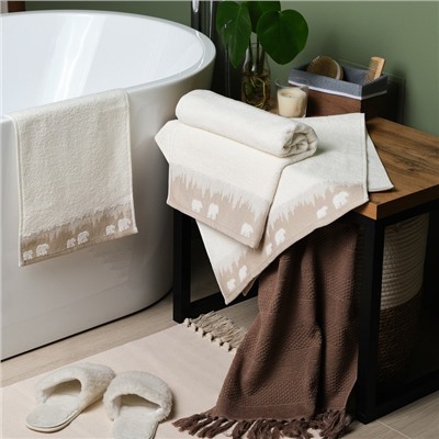 Полотенце для ног Love Life Turkish dream, 50×90 см, хлопок 100%, мокко