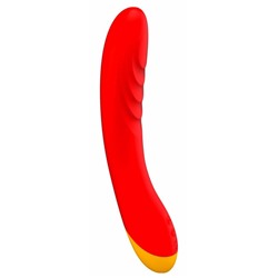 Красный изогнутый вибромассажер Romp Hype G-Spot - 21 см.