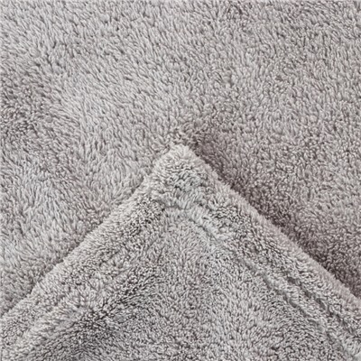 Полотенце - уголок LoveLife «Зайчик», 70×140 см, микрофибра, серое