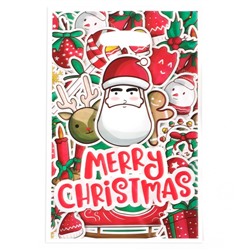 Пакет подарочный новогодний из жемчужной пленки, «Команда Санты», 17×25±1 см