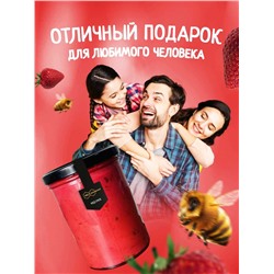 Мед-суфле с клубникой 0,5 кг.