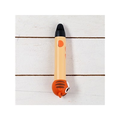 3D ручка Тигрёнок, работа с пластиком PLA, USB кабель питания, оранжевая