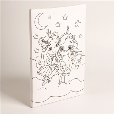 Картина по номерам для детей «Принцесса с единорогом», 20×30 см