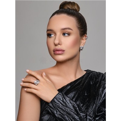 Серьги женские из серебра родированные 925 пробы С50092