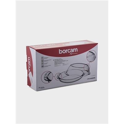 Утятница овальная Paşabahçe, 2,6/1.3 л, с крышкой-формой для запекания, жаропрочное стекло, прозрачная