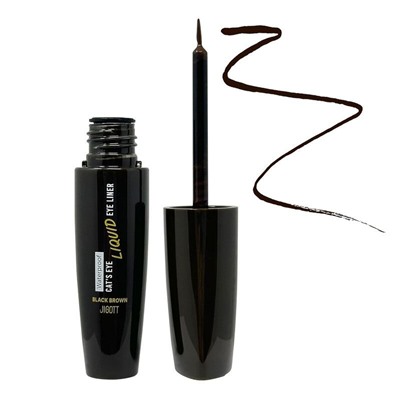 Jigott Подводка для глаз черно-коричневая Cat's Eye Deep Black Brown