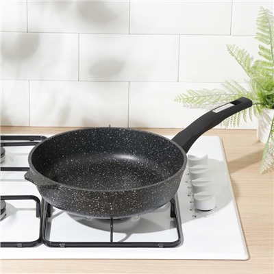 Сковорода Мечта «Гранит Black» Induction Pro, d=26 см, пластиковая ручка, антипригарное покрытие, индукция, чёрная