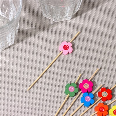 Шпажки Доляна «Цветочки», h=12 см, набор 25 шт.