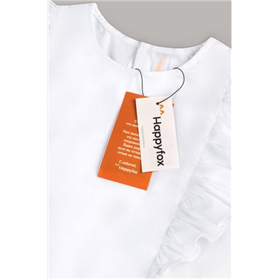 Нарядная блузка для девочки с длинным рукавом Happyfox