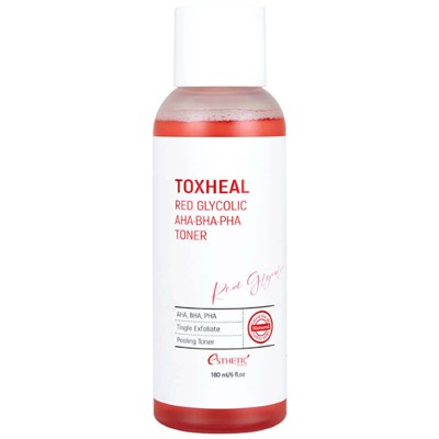 Esthetic House Тоник-пилинг с гликолевой кислотой Toxheal Red Glycolic AHA-BHA-PHA Toner