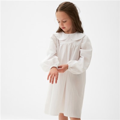 Платье для девочки MINAKU: Cotton collection, рост 92 см, белое