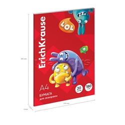 Бумага для акварели в картонной папке Jolly Friends, А4, 20 листов