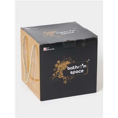 Аксессуары для ванной «Стиль», 4 предмета, мыльница, дозатор для мыла, 2 стакана, белые