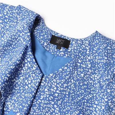 Платье мини женское с воланом MIST, размер 44, голубое