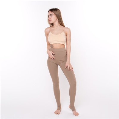 Легинсы спортивные женские Mark Formelle, кофе, размер 44 (S)