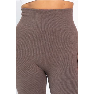 Лосины в рубчик утепленные НЬЮ (капучино) Б14976-7М