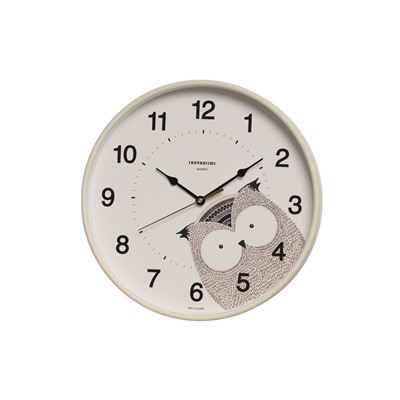 Часы настенные интерьерные «Сова», d=30.5 см, плавный ход